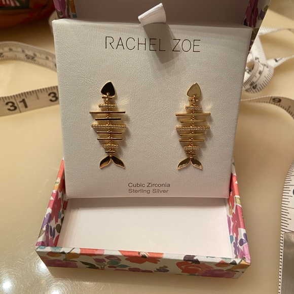 Fish Bone sterling earrings - Picture 4 of 5